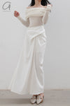 SWAYING/KNIT Water Soluble Wool Lapel SW22AW1T14 White PS50